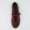imageCUSHIONAIRE Womens Bistro Woven Mary Jane Flat Memory Foam Wide Widths AvailableWoven Brown