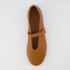 imageCUSHIONAIRE Womens Bistro Woven Mary Jane Flat Memory Foam Wide Widths AvailableWoven Cognac