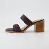 imageCUSHIONAIRE Womens Clever two band block heel sandal Memory Foam Wide Widths AvailableDark Brown