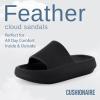imageCUSHIONAIRE Womens Feather Cloud Recovery Slide Sandals with ComfortBlack