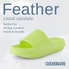 imageCUSHIONAIRE Womens Feather Cloud Recovery Slide Sandals with ComfortLemon Yellow