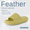 imageCUSHIONAIRE Womens Feather Cloud Recovery Slide Sandals with ComfortYellow