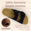 imageCUSHIONAIRE Womens Lane Cork Footbed Sandal With ComfortBlack Vegan Suede