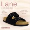 imageCUSHIONAIRE Womens Lane Cork Footbed Sandal With ComfortBlack Vegan Suede