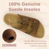 imageCUSHIONAIRE Womens Lane Cork Footbed Sandal With ComfortBrown Vegan Suede