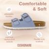 imageCUSHIONAIRE Womens Lane Cork Footbed Sandal With ComfortLt Blue Vegan Suede