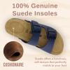 imageCUSHIONAIRE Womens Lane Cork Footbed Sandal With ComfortNavy Nappa