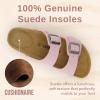 imageCUSHIONAIRE Womens Lane Cork Footbed Sandal With ComfortPink Vegan Suede