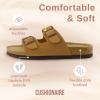 imageCUSHIONAIRE Womens Lane Cork Footbed Sandal With ComfortTan Vegan Suede