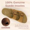 imageCUSHIONAIRE Womens Lane Cork Footbed Sandal With ComfortTan Vegan Suede