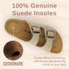 imageCUSHIONAIRE Womens Lane Cork Footbed Sandal With ComfortTaupe Vegan Suede