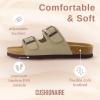 imageCUSHIONAIRE Womens Lane Cork Footbed Sandal With ComfortTaupe Vegan Suede