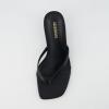 imageCUSHIONAIRE Womens Miami Kitten heel thong sandals Memory Foam Wide Widths AvailableEbony