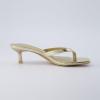 imageCUSHIONAIRE Womens Miami Kitten heel thong sandals Memory Foam Wide Widths AvailableMetallic Gold
