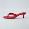 imageCUSHIONAIRE Womens Miami Kitten heel thong sandals Memory Foam Wide Widths AvailableSmooth Red