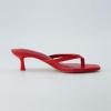 imageCUSHIONAIRE Womens Miami Kitten heel thong sandals Memory Foam Wide Widths AvailableSmooth Red