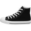 imageCUSHIONAIRE Womens Vance high top Canvas Sneaker Memory FoamBlackWhite Zipper