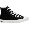 imageCUSHIONAIRE Womens Vance high top Canvas Sneaker Memory FoamBlackWhite Zipper