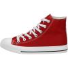 imageCUSHIONAIRE Womens Vance high top Canvas Sneaker Memory FoamRed Zipper