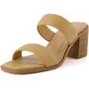 imageCUSHIONAIRE Womens Clever two band block heel sandal Memory Foam Wide Widths AvailableTan