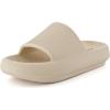 imageCUSHIONAIRE Womens Feather Cloud Recovery Slide Sandals with ComfortKhaki