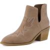 imageCUSHIONAIRE Womens Rustler Western bootie Memory Foam Wide Widths AvailableTaupe