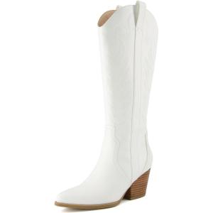 imageCUSHIONAIRE Womens Caress tall western boot Memory Foam Wide Widths AvailableWhite