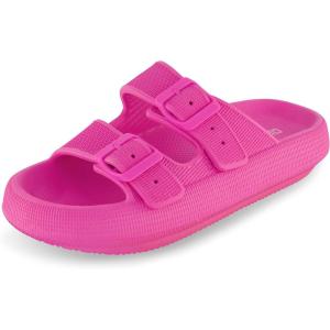 imageCUSHIONAIRE Womens Fame recovery cloud slide with ComfortHot Pink