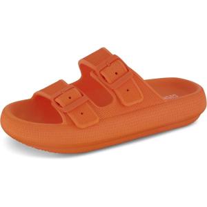 imageCUSHIONAIRE Womens Fame recovery cloud slide with ComfortTangerine