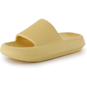 imageCUSHIONAIRE Womens Feather Cloud Recovery Slide Sandals with ComfortGolden