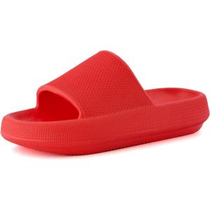 imageCUSHIONAIRE Womens Feather Cloud Recovery Slide Sandals with ComfortRed