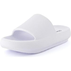 imageCUSHIONAIRE Womens Feather Cloud Recovery Slide Sandals with ComfortWhite