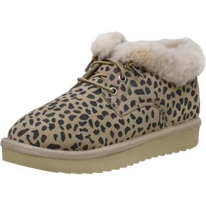 imageCUSHIONAIRE Womens Hope short pull on boot Memory FoamTan Spotted Genuine Suede