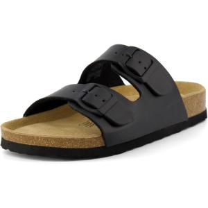 imageCUSHIONAIRE Womens Lane Cork Footbed Sandal With ComfortBlack Oily
