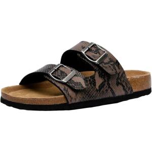 imageCUSHIONAIRE Womens Lane Cork Footbed Sandal With ComfortBrown Snake