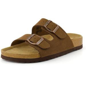 imageCUSHIONAIRE Womens Lane Cork Footbed Sandal With ComfortBrown Vegan Suede