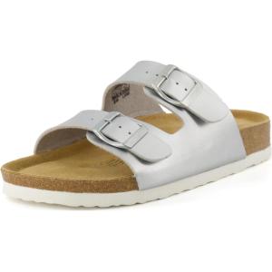 imageCUSHIONAIRE Womens Lane Cork Footbed Sandal With ComfortSilver