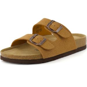 imageCUSHIONAIRE Womens Lane Cork Footbed Sandal With ComfortTan Vegan Suede
