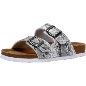 imageCUSHIONAIRE Womens Lane Cork Footbed Sandal With ComfortWhite Snake