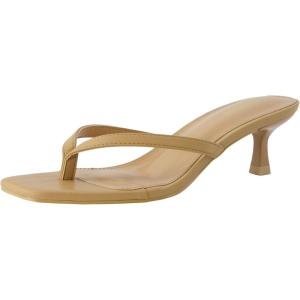 imageCUSHIONAIRE Womens Miami Kitten heel thong sandals Memory Foam Wide Widths AvailableSmooth Tan