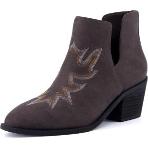 imageCUSHIONAIRE Womens Rustler Western bootie Memory Foam Wide Widths AvailableGrey