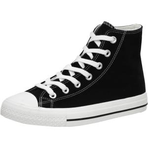 imageCUSHIONAIRE Womens Vance high top Canvas Sneaker Memory FoamBlackWhite Zipper