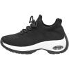 imageCUSHIONAIRE Womens Blaze Stretch Knit Slip on lace Sneaker Memory Foam ampamp LiteSole TechnologyBlackWhite