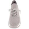 imageCUSHIONAIRE Womens Blaze Stretch Knit Slip on lace Sneaker Memory Foam ampamp LiteSole TechnologyGreyWhite