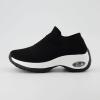 imageCUSHIONAIRE Womens Breeze Stretch Knit Slip on Sneaker Memory Foam ampamp LiteSole TechnologyBlackWhite