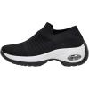 imageCUSHIONAIRE Womens Breeze Stretch Knit Slip on Sneaker Memory Foam ampamp LiteSole TechnologyBlackWht