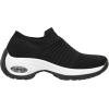 imageCUSHIONAIRE Womens Breeze Stretch Knit Slip on Sneaker Memory Foam ampamp LiteSole TechnologyBlackWht