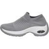 imageCUSHIONAIRE Womens Breeze Stretch Knit Slip on Sneaker Memory Foam ampamp LiteSole TechnologyGrey