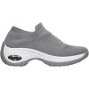 imageCUSHIONAIRE Womens Breeze Stretch Knit Slip on Sneaker Memory Foam ampamp LiteSole TechnologyGrey