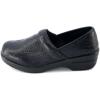 imageCUSHIONAIRE Womens Claire SlipOn Clog Vegan Leather Memory Foam Lightweight Comfort Clog with 15Inch HeelBlack Tooled